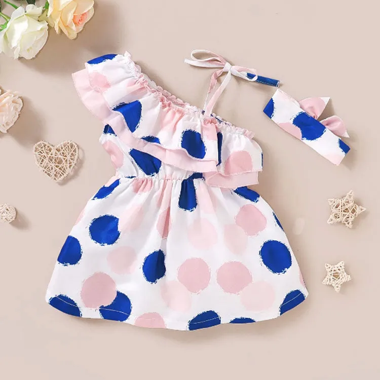 Girls Polka Dot Camisole Dress   Headband - ONLY 3 LEFT !!!