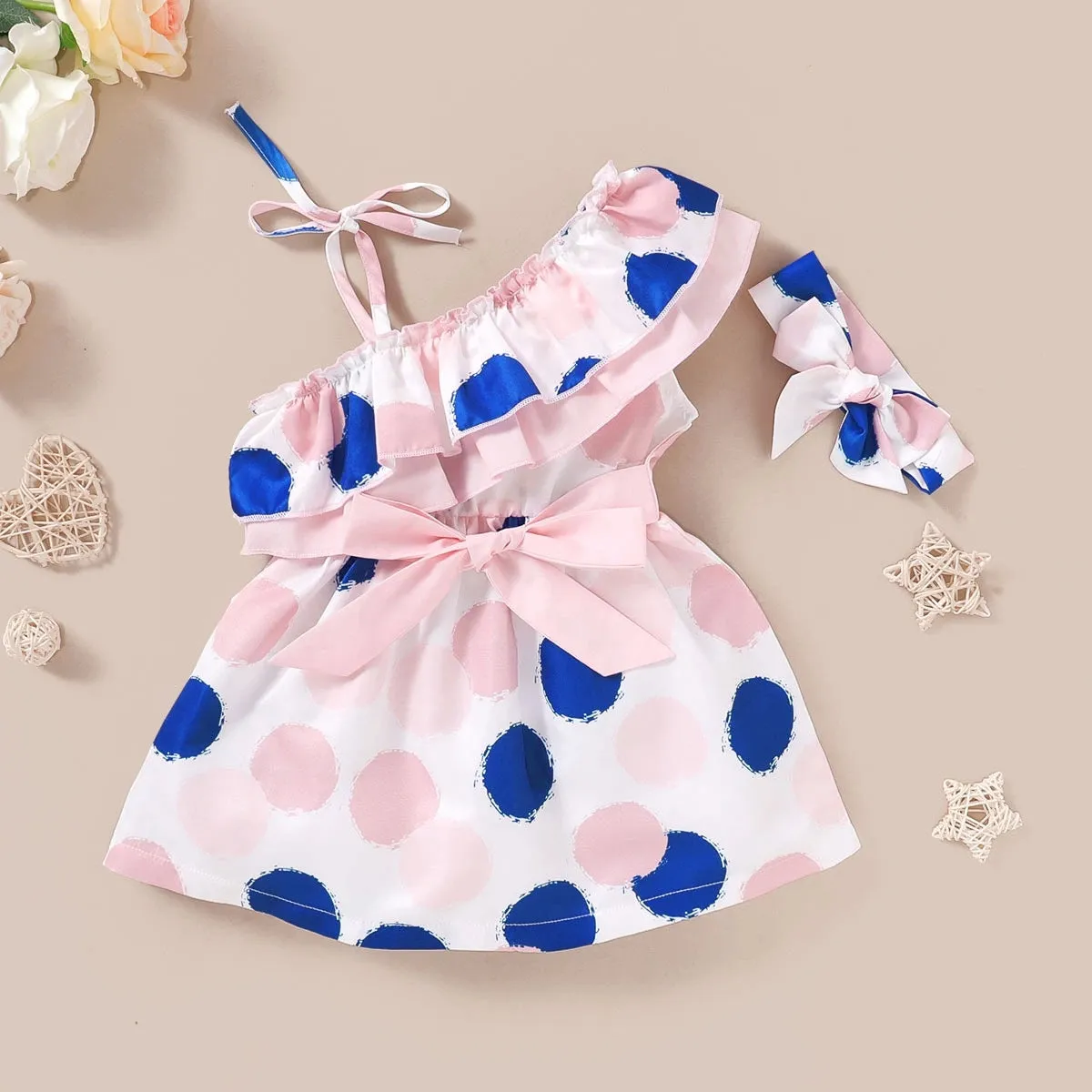 Girls Polka Dot Camisole Dress   Headband - ONLY 3 LEFT !!!