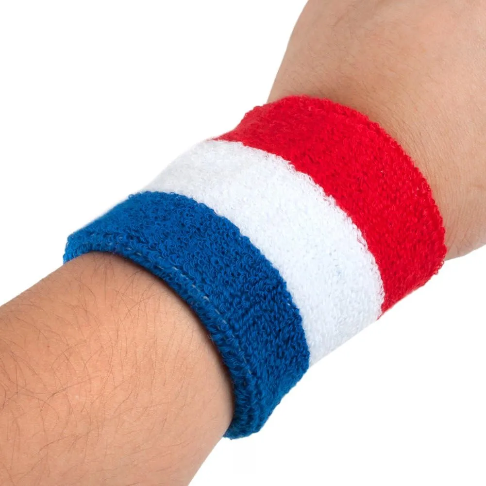 GOGO 2 PCS Terry Cloth Wristband Athletic Wrist Sweatband for Gym Sports