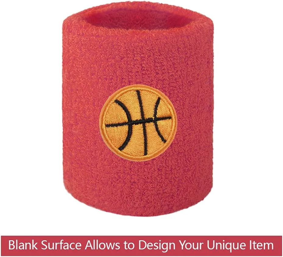 GOGO 2 PCS Terry Cloth Wristband Athletic Wrist Sweatband for Gym Sports