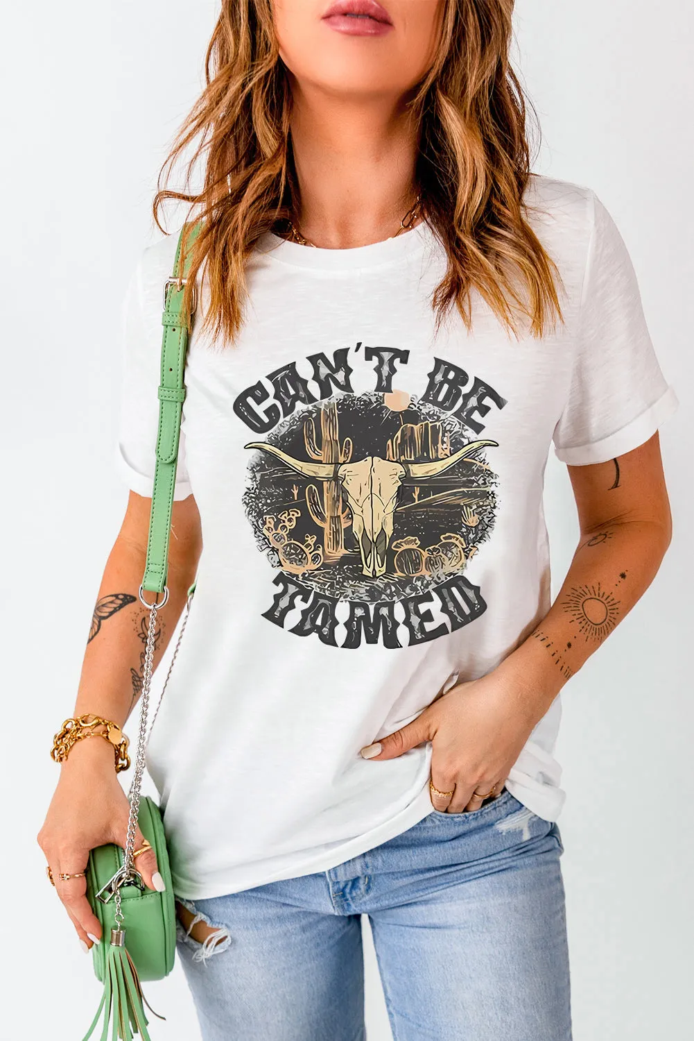 Graphic Round Neck Short Sleeve T-Shirt