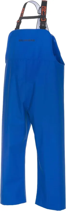 Grundens Mens Shoreman Bib Pants | Stain-Resistant, Waterproof Seafood Processing Bibs
