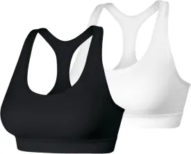 Hanes Women's Wireless Racerback Moisture-Wicking Stretch Sports Bra with Compression Support, 1 or 2 Pack