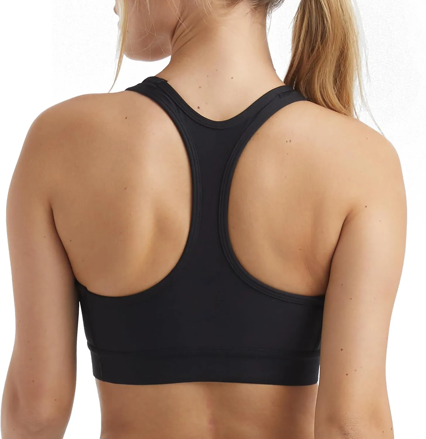 Hanes Women's Wireless Racerback Moisture-Wicking Stretch Sports Bra with Compression Support, 1 or 2 Pack