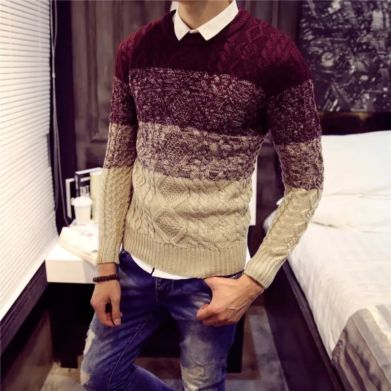 High Quality Mens Sweaters  Thick Winter Warm Breathable Wool Man Sweaters Knit Pullover