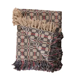 Jacquard Black Throw