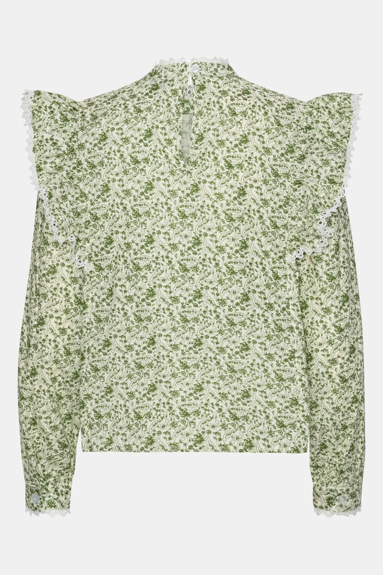 LiaIC Skjorte - Grønt Blomsterprint