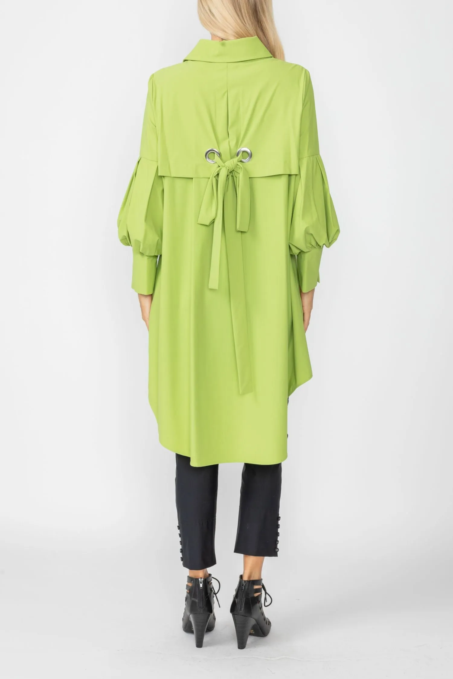 Lime Bell Sleeve & Back Yoke Eyelet Point Jacket