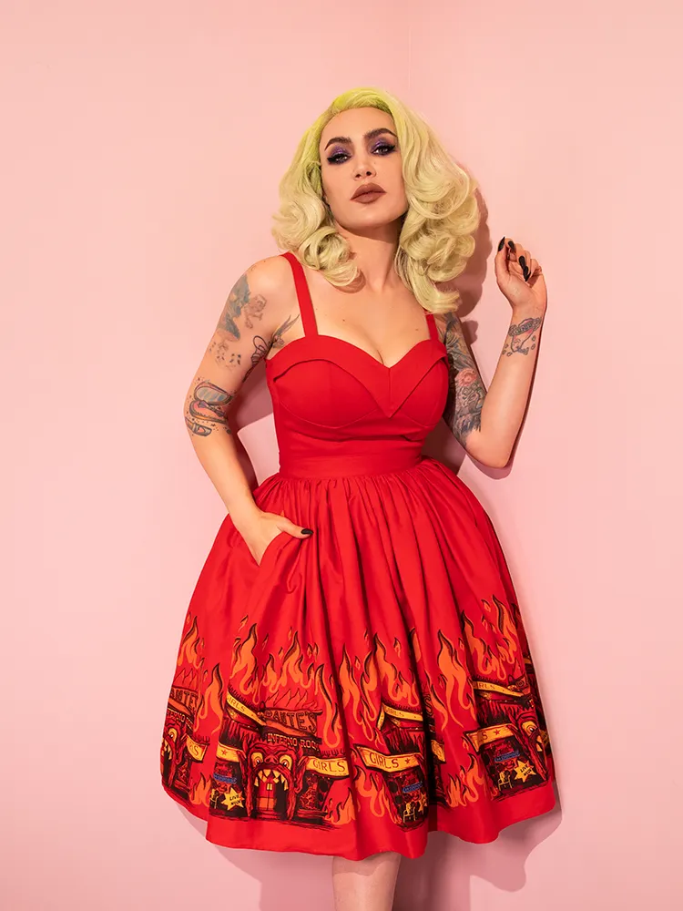 Maneater Top in Inferno Red - Vixen by Micheline Pitt