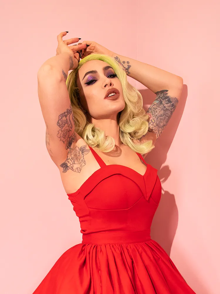 Maneater Top in Inferno Red - Vixen by Micheline Pitt