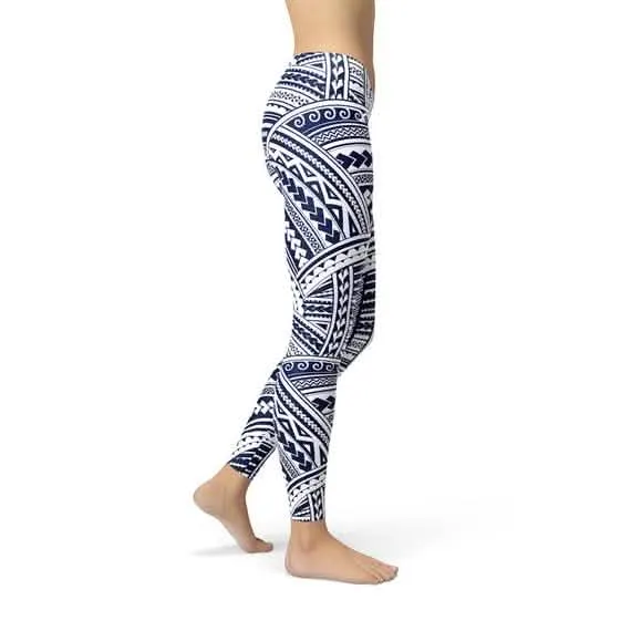 Maori-Inspired Women's Activewear Leggings