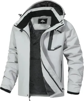 Men's Mountain Ski Jacket Waterproof Winter Coat Warm Snowboarding Jacket Snow Windbreaker Hooded for Hiking