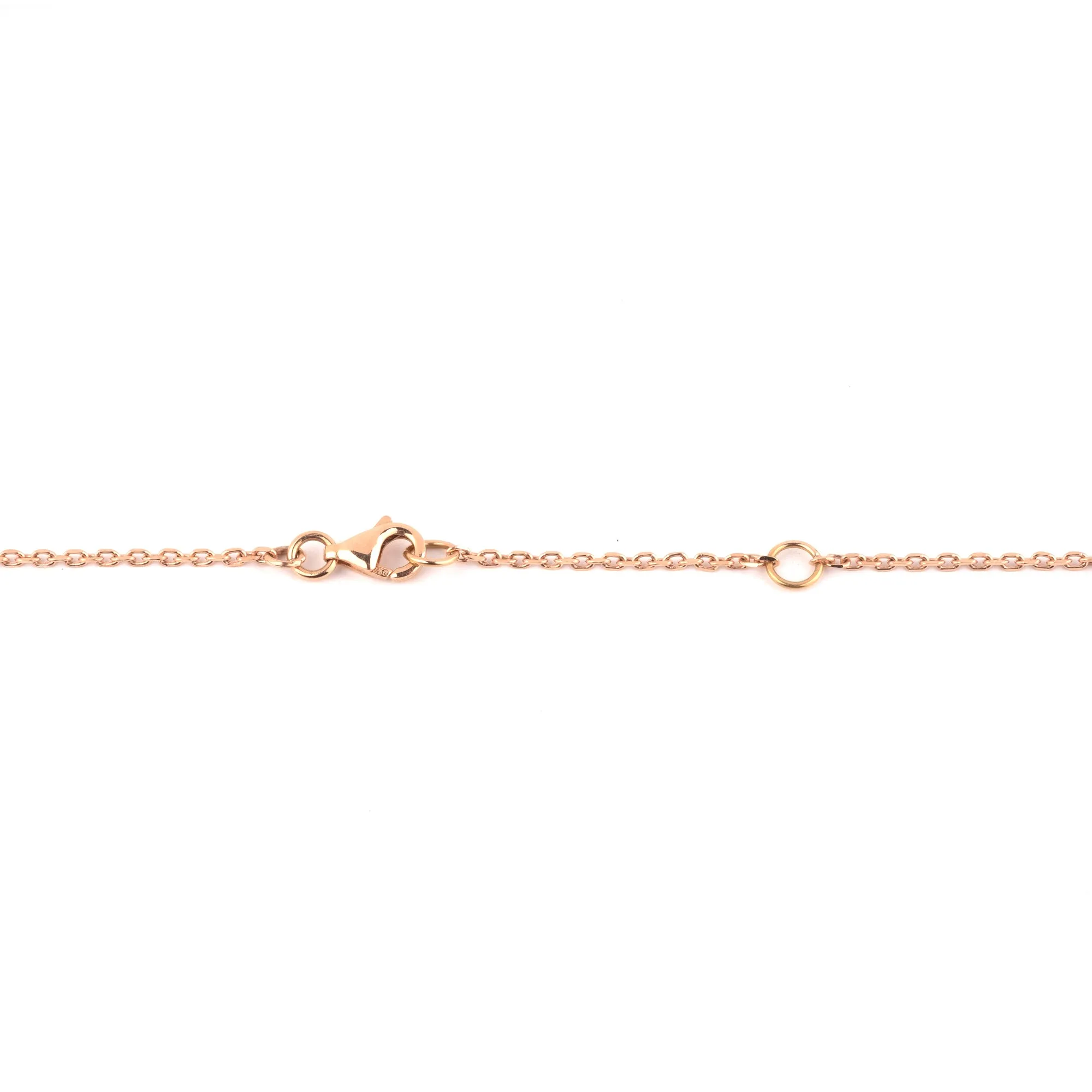 Multi coloured gemstones 18k rose gold pendant