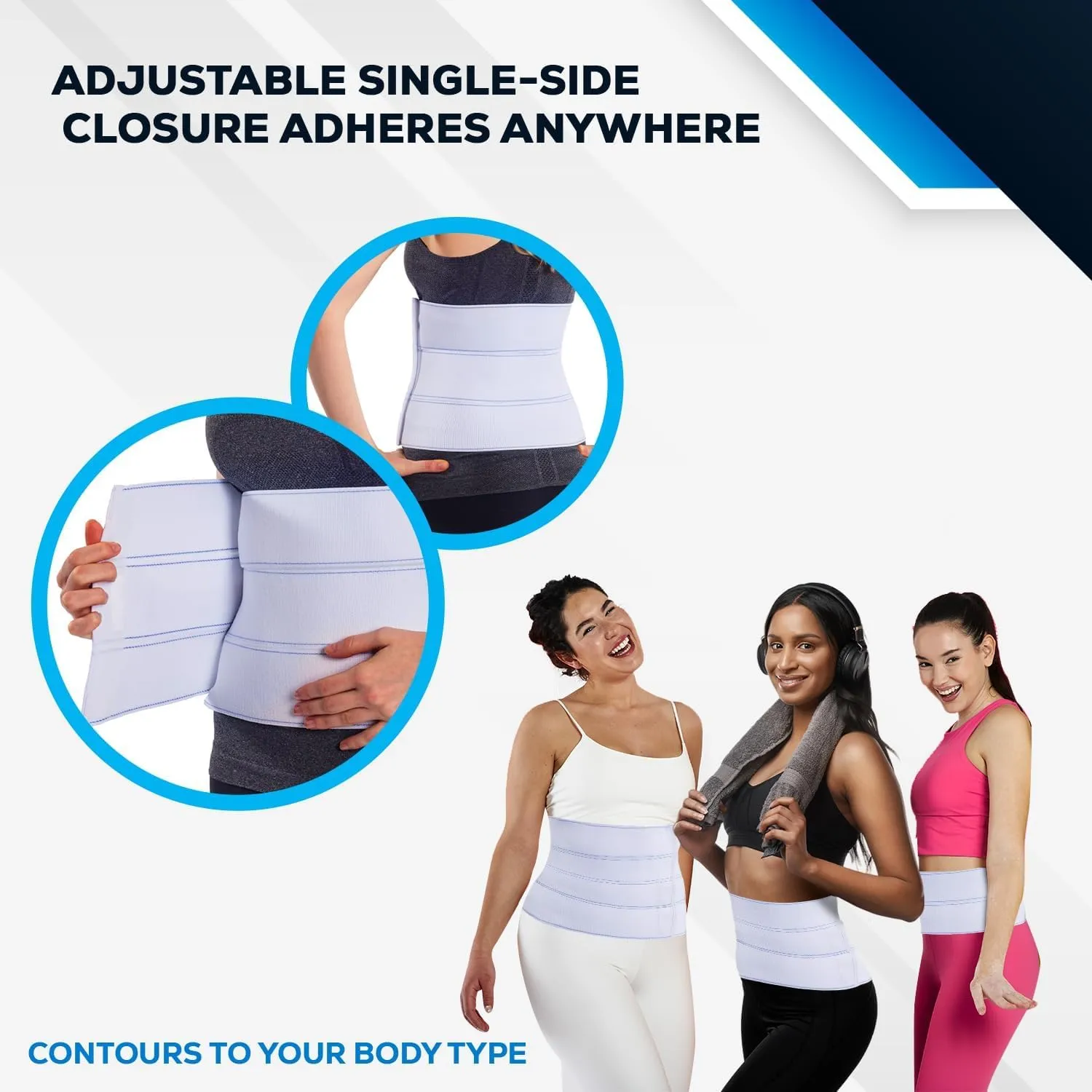 NYOrtho Abdominal Binder 6" 2-Panel - Post-Surgery Compression Wrap for Men and Women - Abdominal Support Belt for Hernia, Back Pain, Core Support, Muscle Strain Relief - Latex-Free - USA (45"-60")
