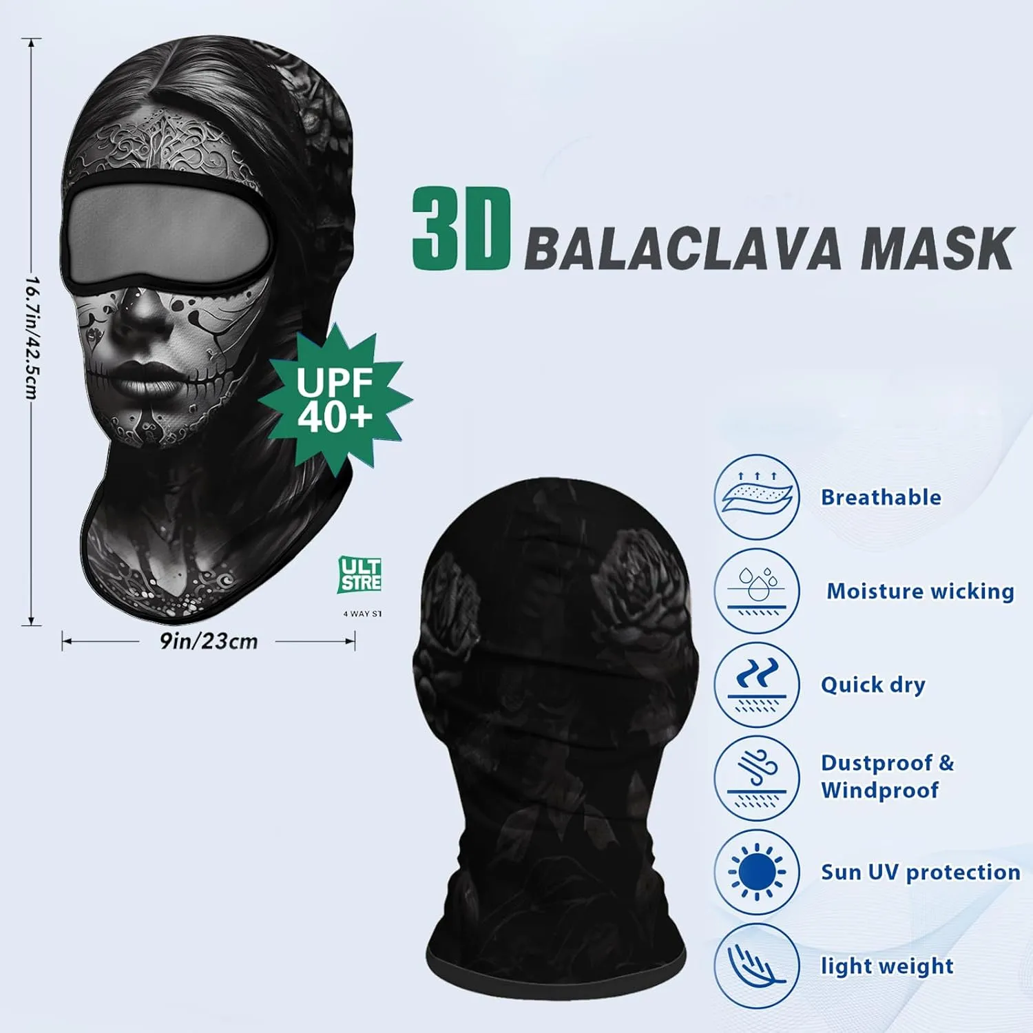 Obacle Balaclava Face Mask for Men Women Motorcycle Ski Hunting Cycling Fishing