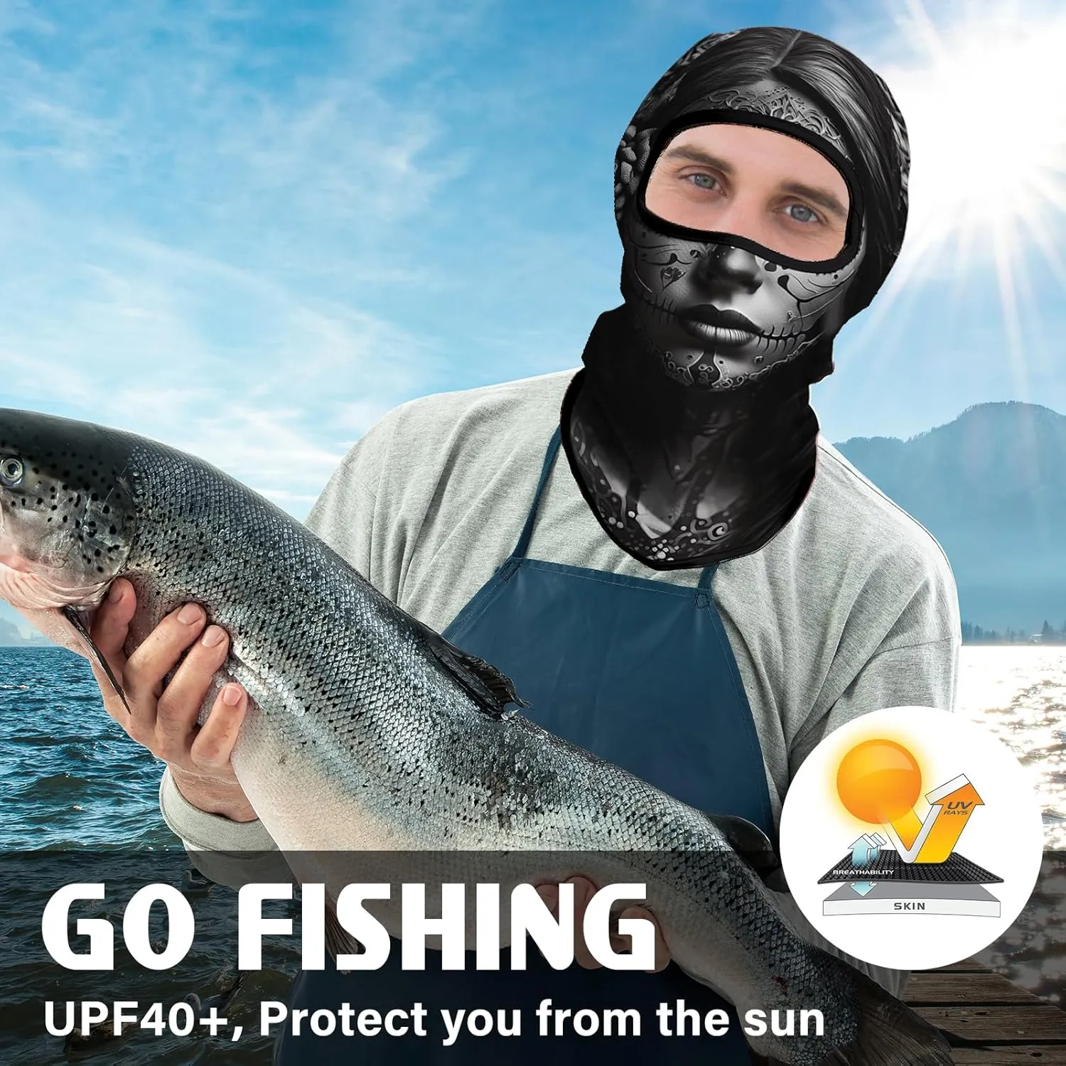 Obacle Balaclava Face Mask for Men Women Motorcycle Ski Hunting Cycling Fishing