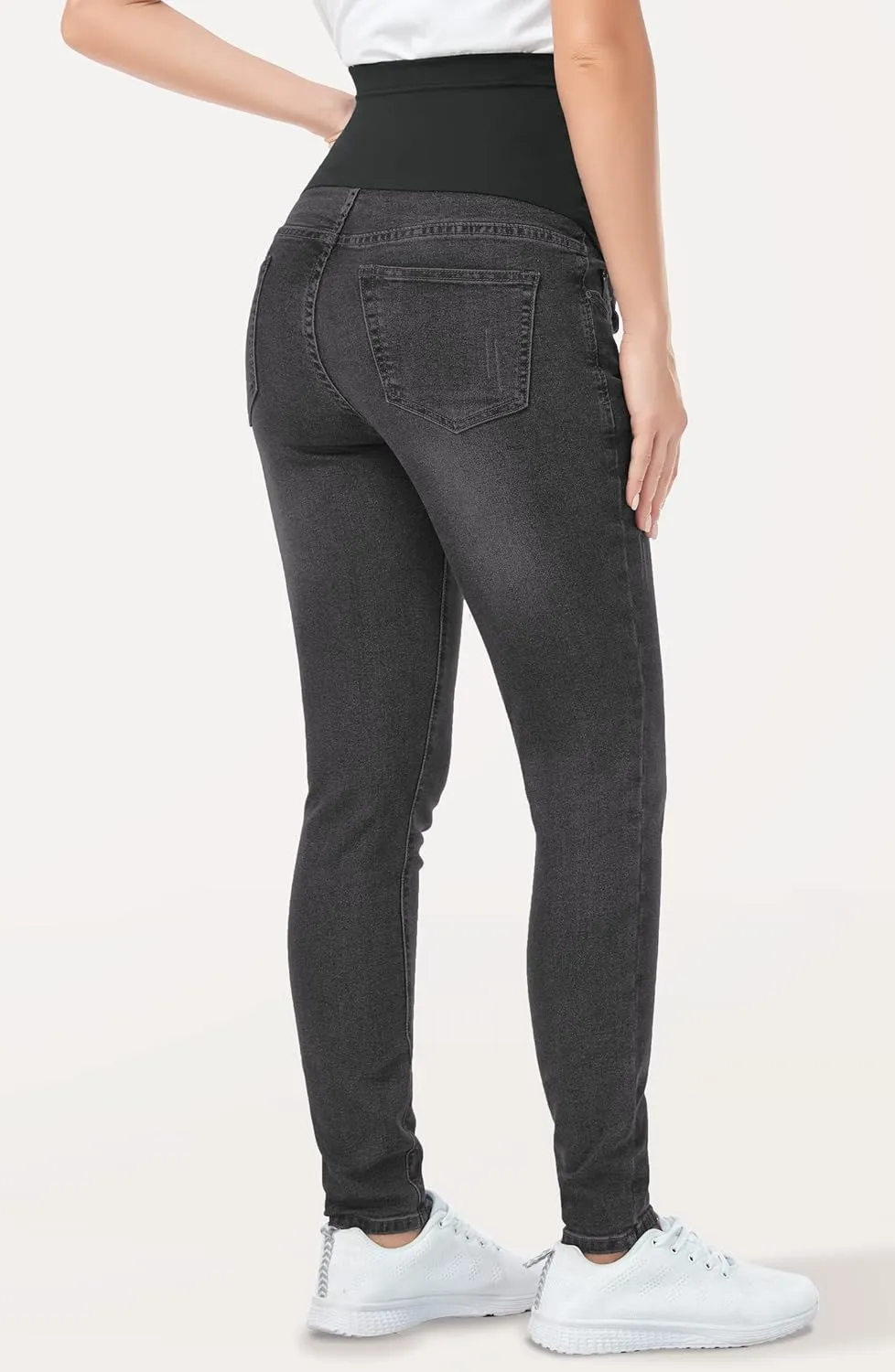 PACBREEZE Women's Maternity Jeans Over Belly Skinny Stretchy Denim Pants Comfy Slim Pregnancy Pants
