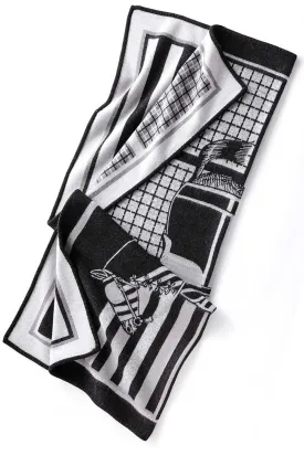 Palio Throw - Black/Ivory