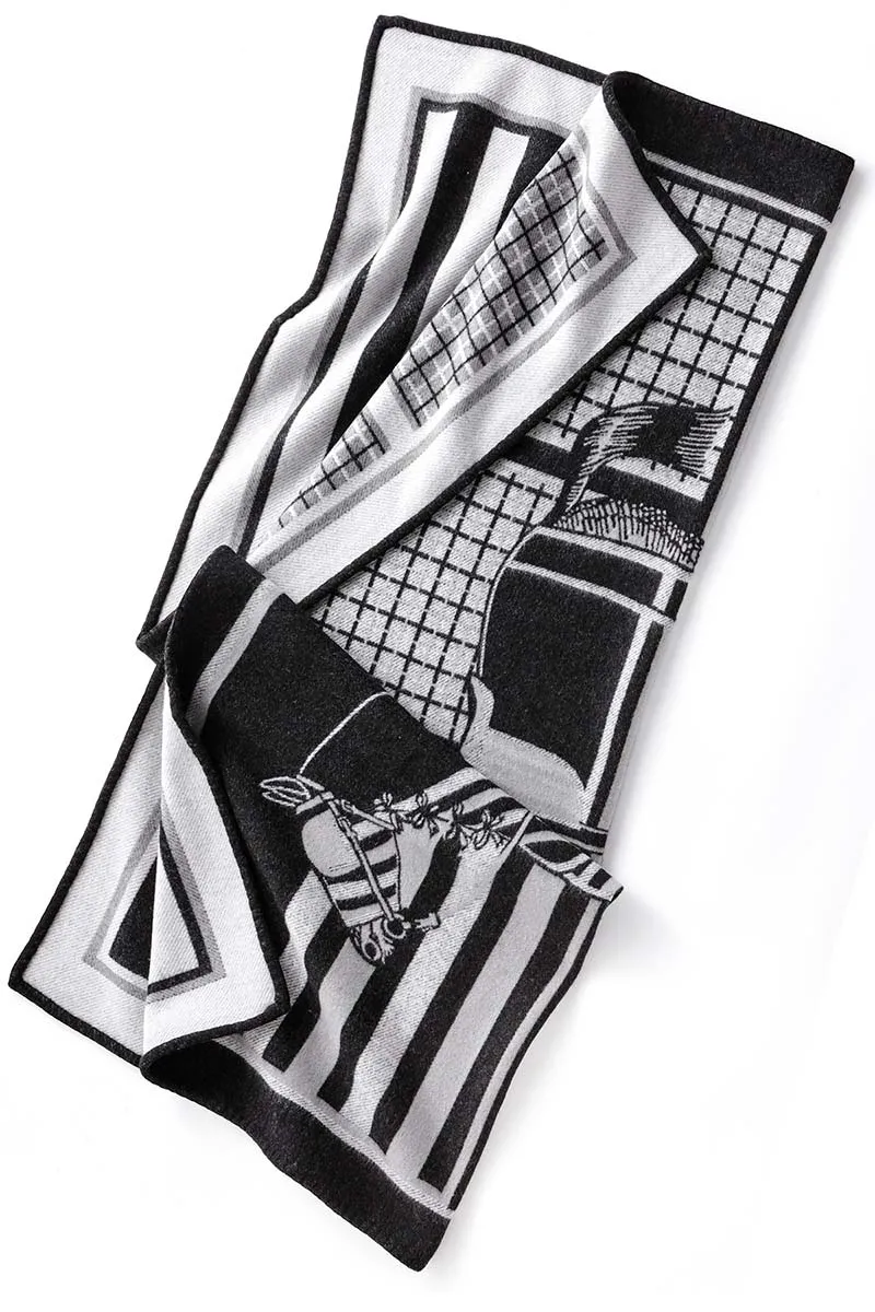 Palio Throw - Black/Ivory