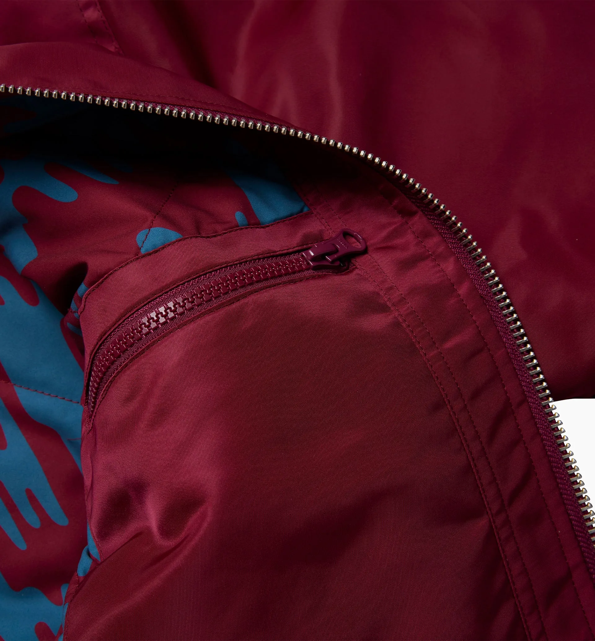 Parra Stacked Pets Varsity Jacket - Deep Red