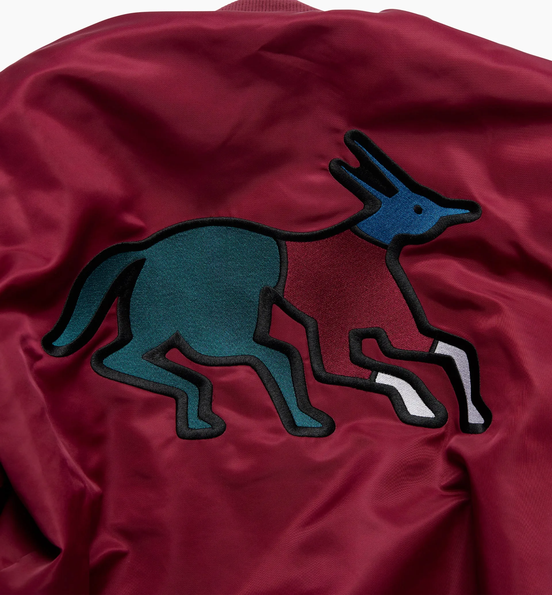 Parra Stacked Pets Varsity Jacket - Deep Red