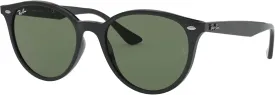 Ray-Ban Unisex Sunglasses Black Frame, Green Lenses, 53MM