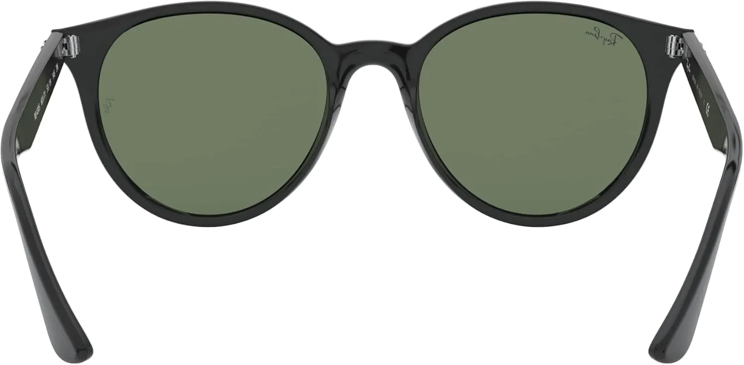 Ray-Ban Unisex Sunglasses Black Frame, Green Lenses, 53MM