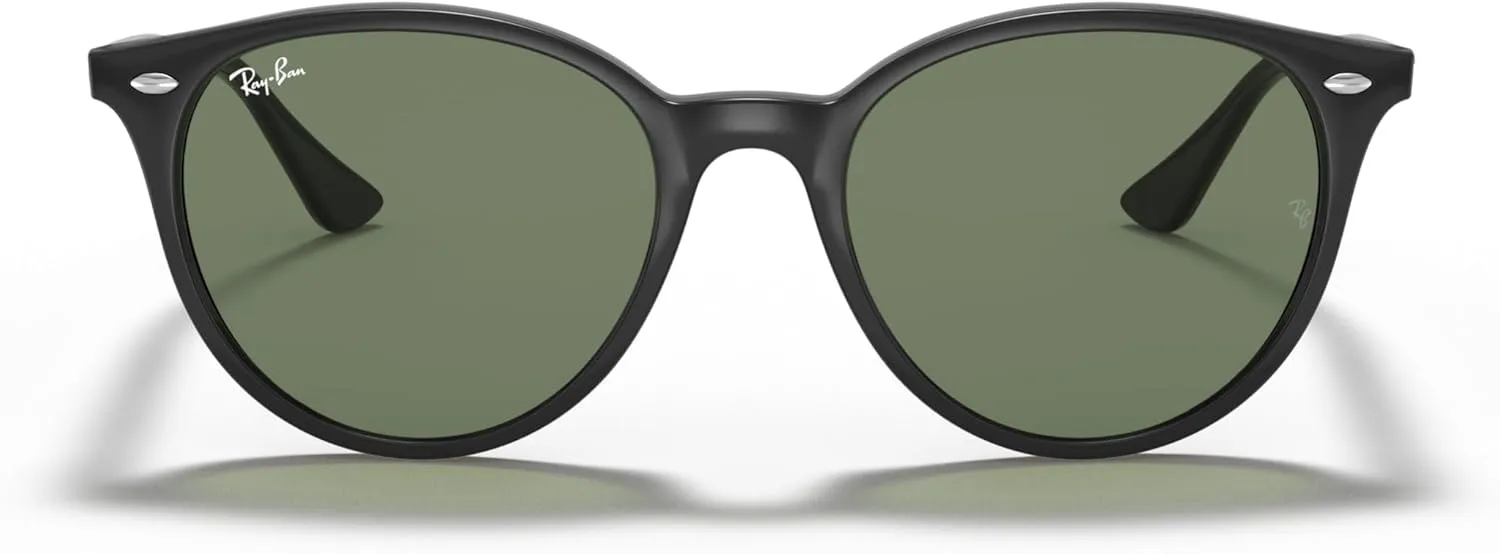 Ray-Ban Unisex Sunglasses Black Frame, Green Lenses, 53MM