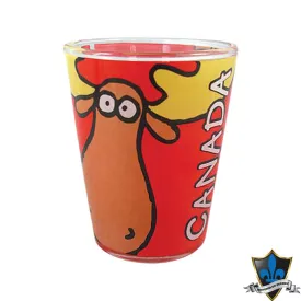 Red CANADIAN MOOSE SHOT GLASS