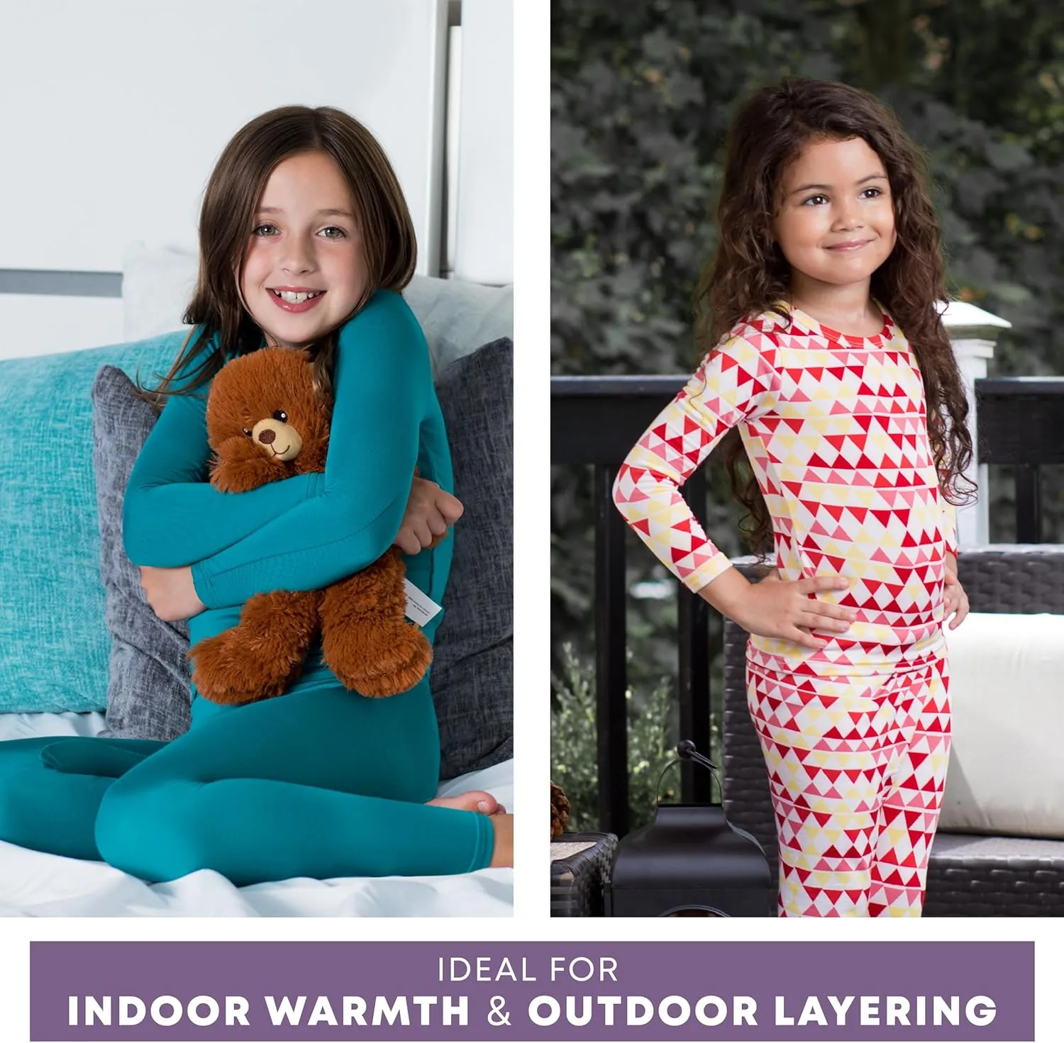 Rocky Thermal Underwear for Kids, Girls Thermals Top and Bottom Set, Long Johns Underwear, Base Layer for Cold weather/skiing