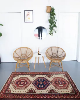 Semi-Antique Turkish Anatolian Nomad Rug 3'7"x6'