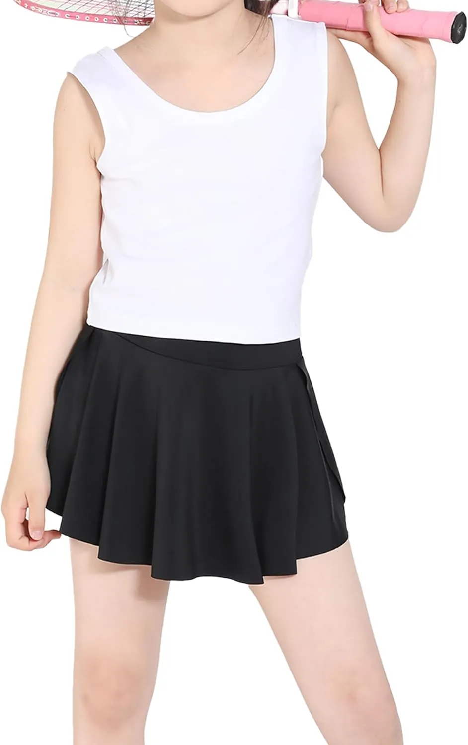 Skort Girls, Athletic Skirts for Tennis Golf, Butterfly Flowy Shorts for Kids, Shorts with Pocket