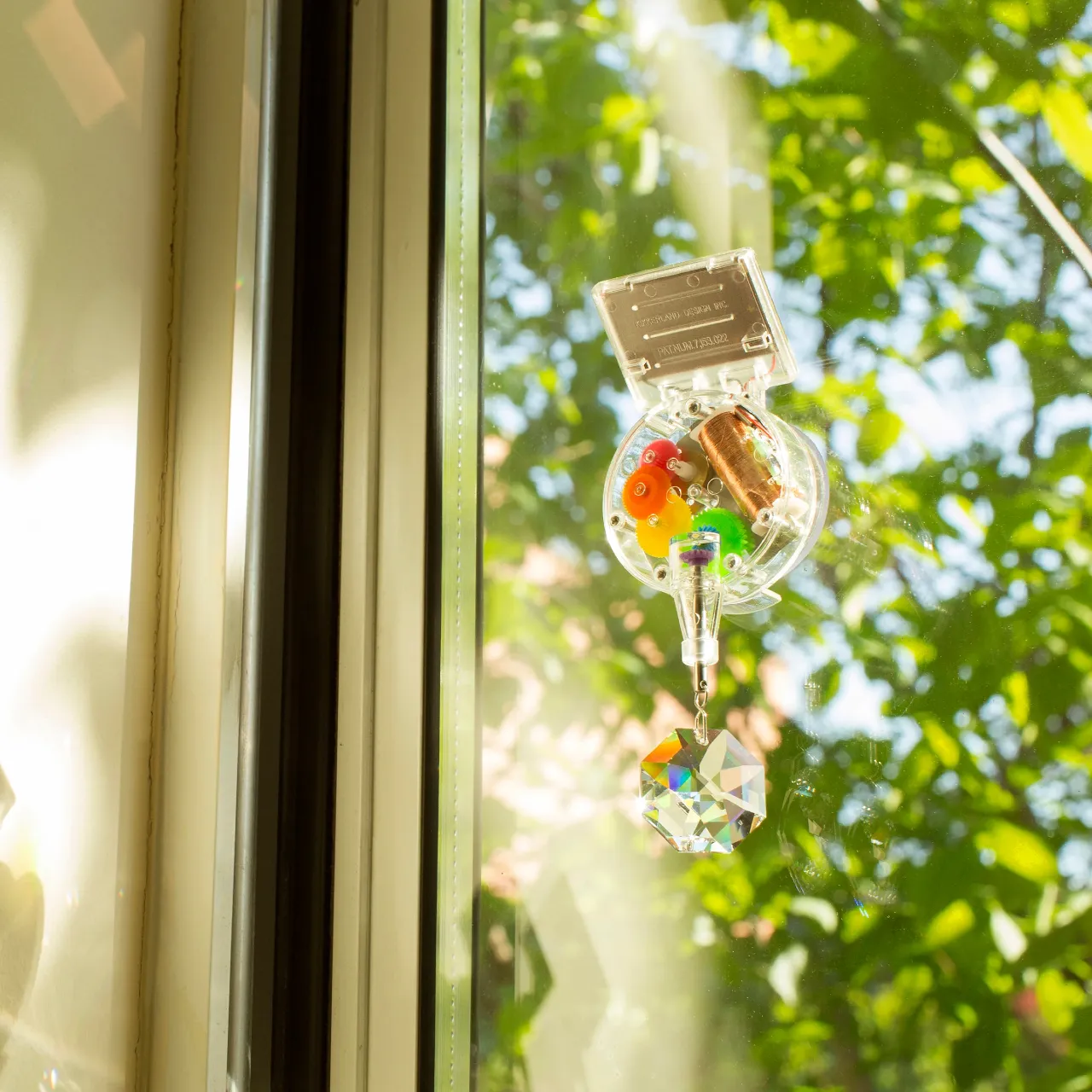 Solar Powered Rainbow Maker Suncatcher with Crystal