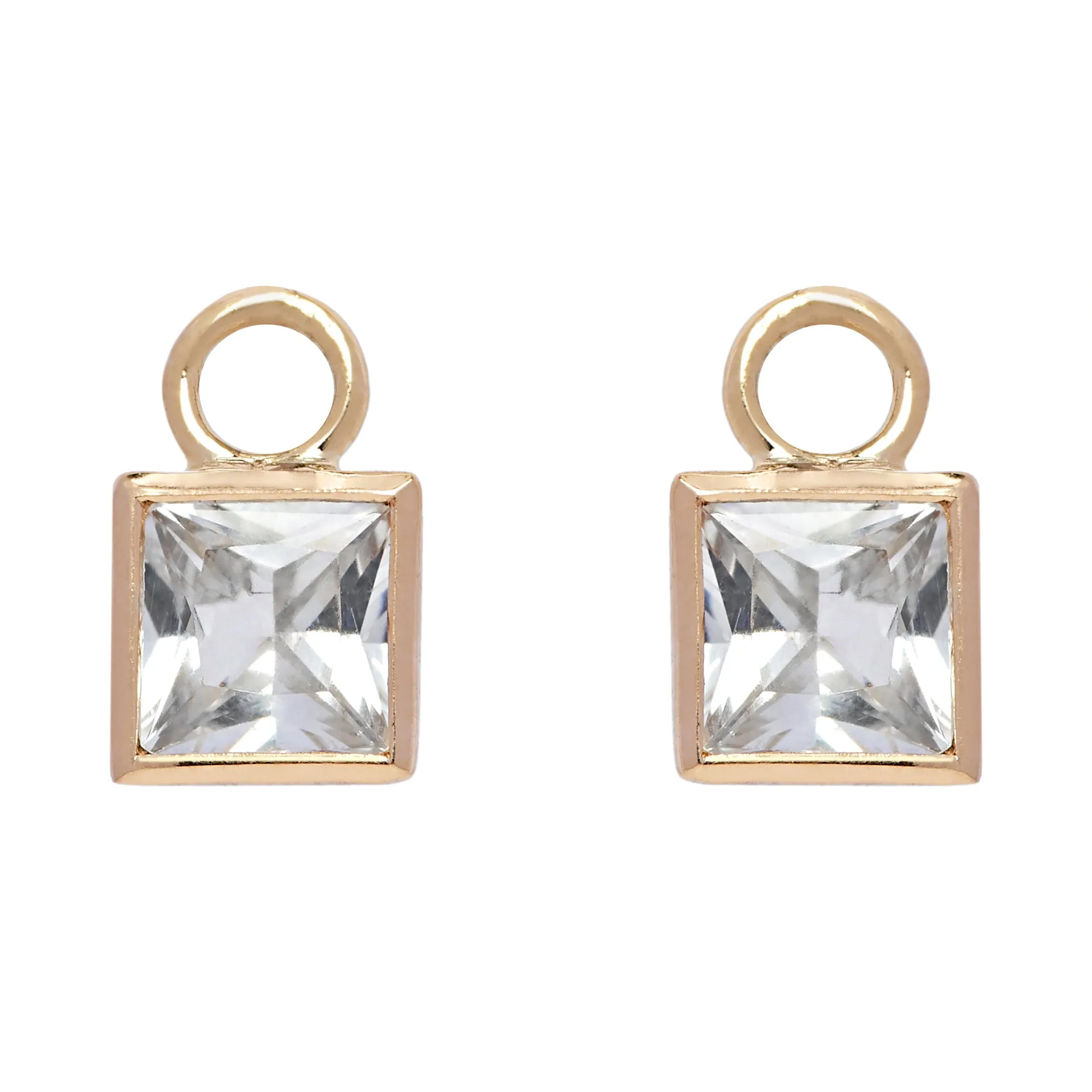 Square Detachable Droplets - White Sapphire