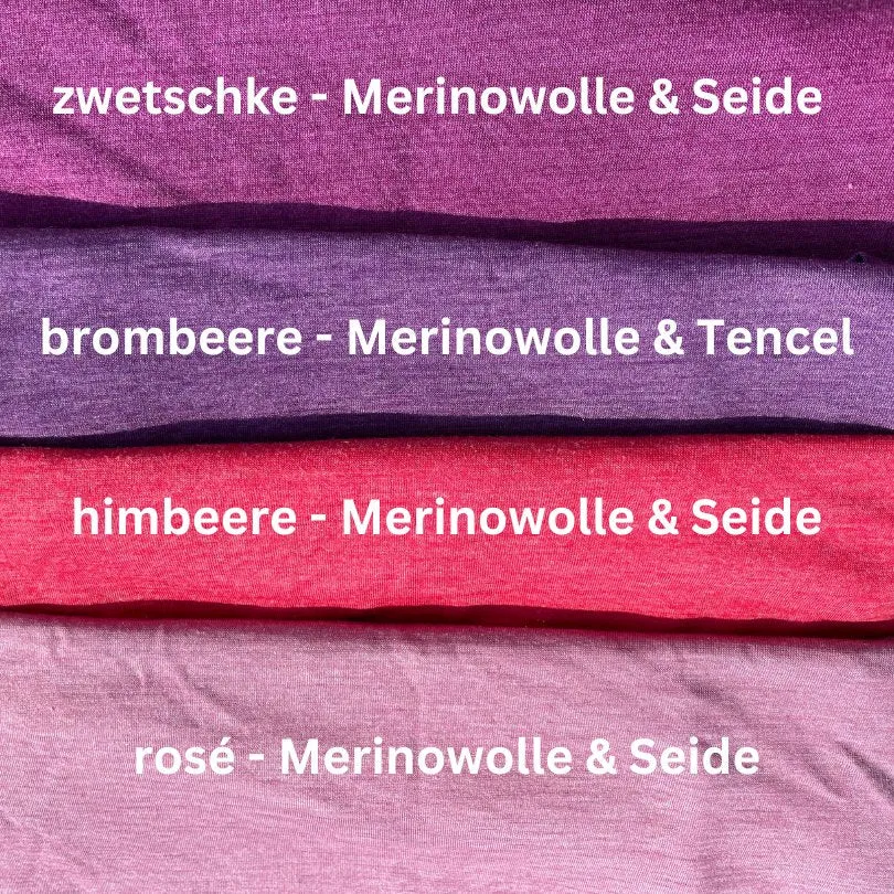 Stirnband brombeere, Merinowolle & Tencel (bio/Bluesign)