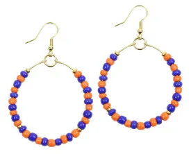 The Chloe Earring - Orange   Blue