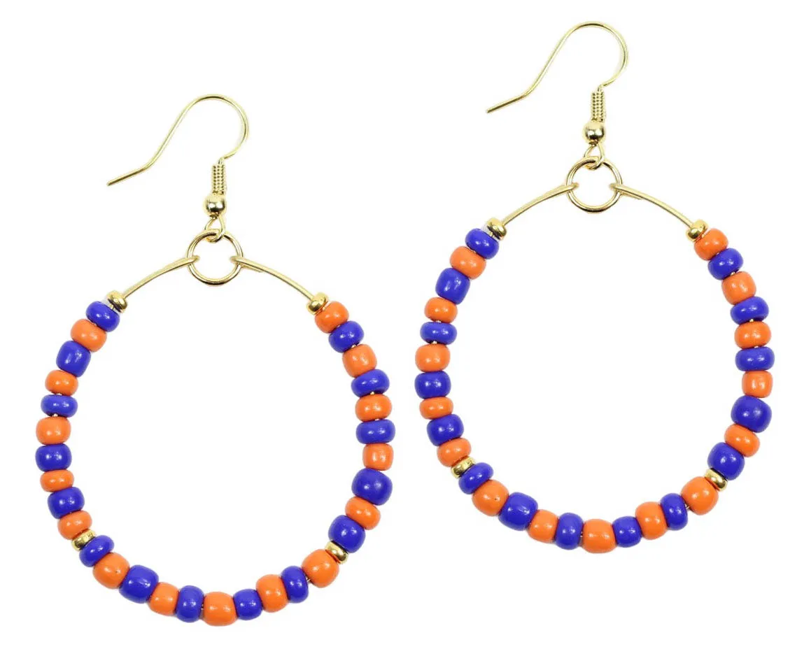 The Chloe Earring - Orange   Blue