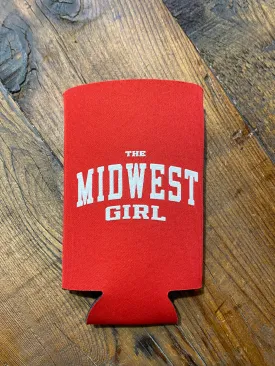 The Midwest Girl (Tall) Can Cooler in Red