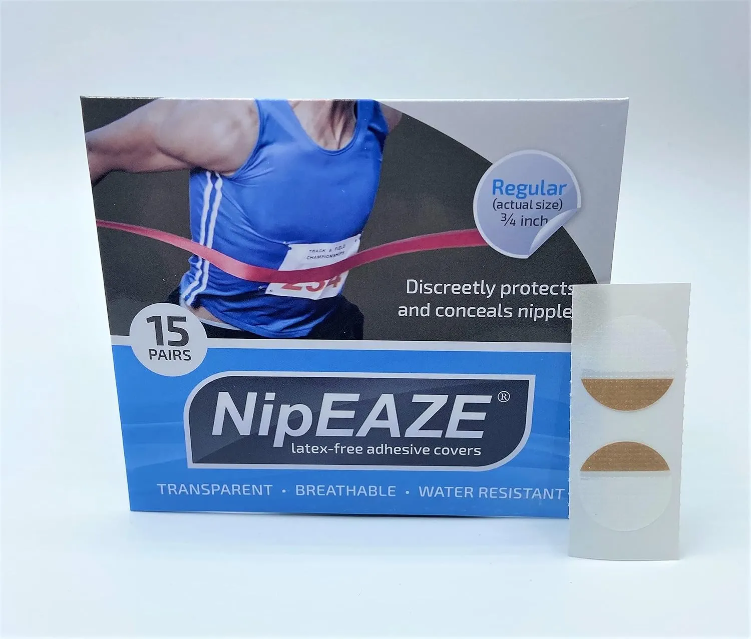 The Original Sports Nipple Cover - 15pairs .75inch or 12pairs 1inch - Nipple Chafing Prevention (1pack)