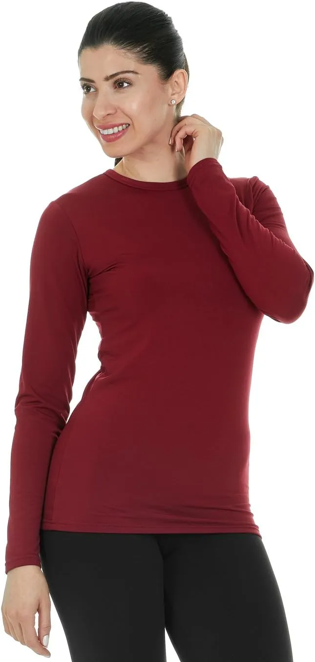 Thermajane Long Sleeve Thermal Shirts for Women Cold Weather, Womens Thermal Underwear Tops, Base Layer Women Thermal