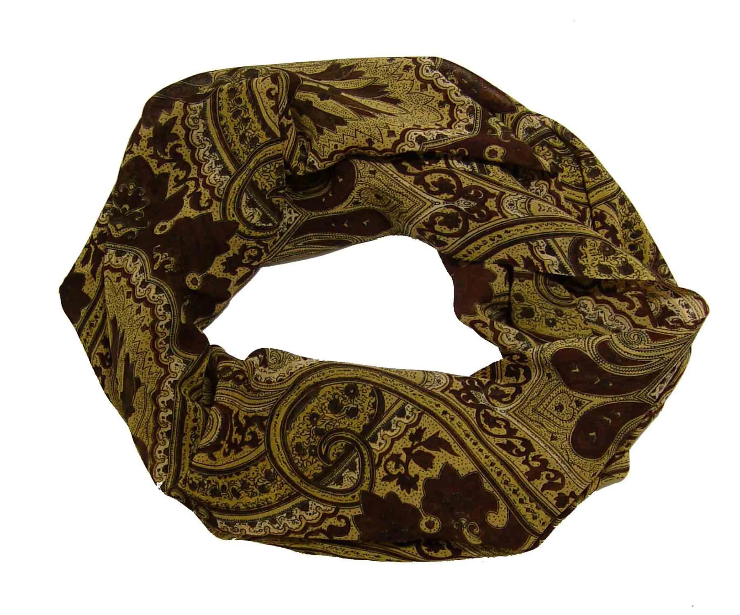 Vintage Brown Paisley Fashion Loop Scarf Scarves