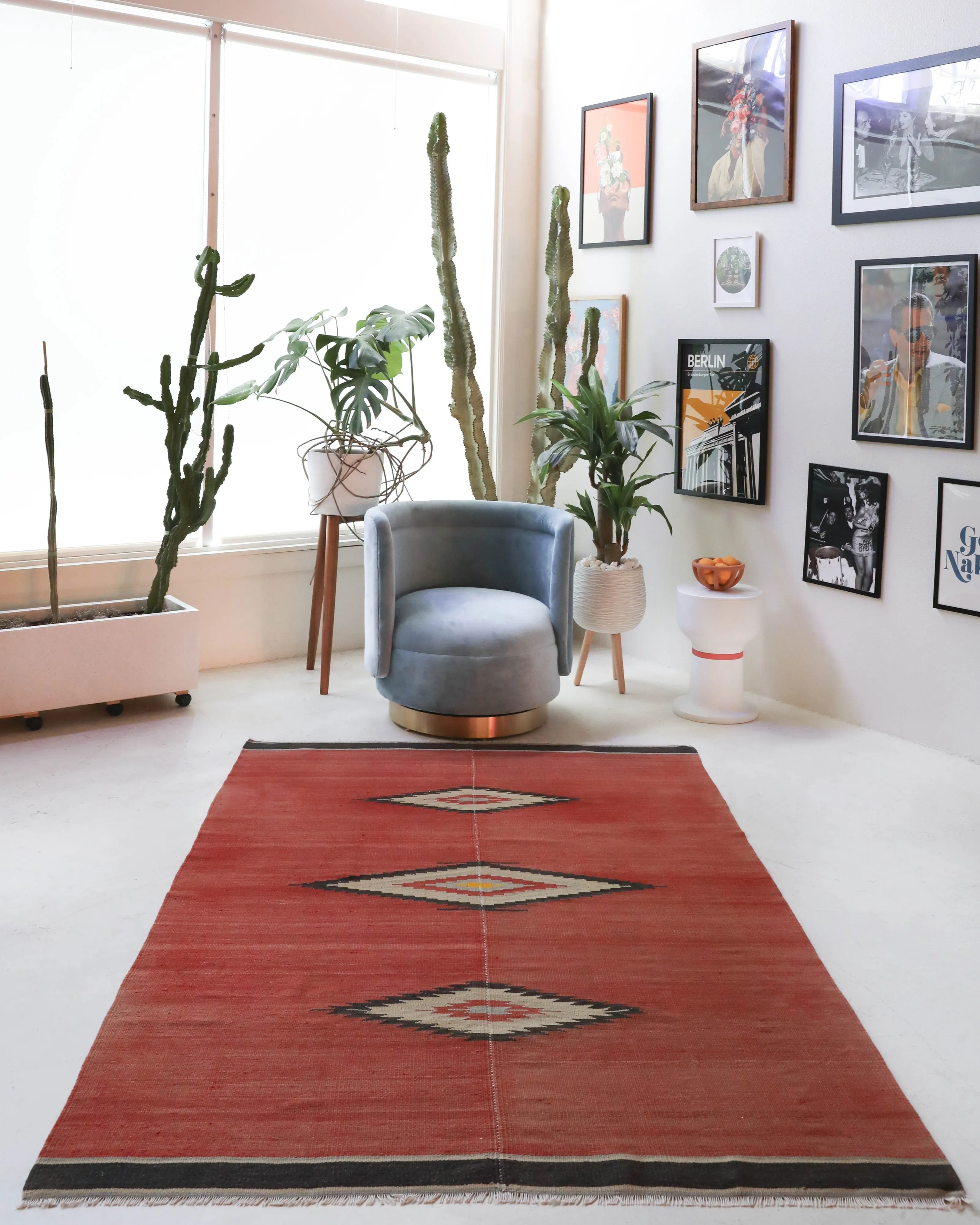 Vintage Canakkale Kilim Rug 4'9"x7'3"