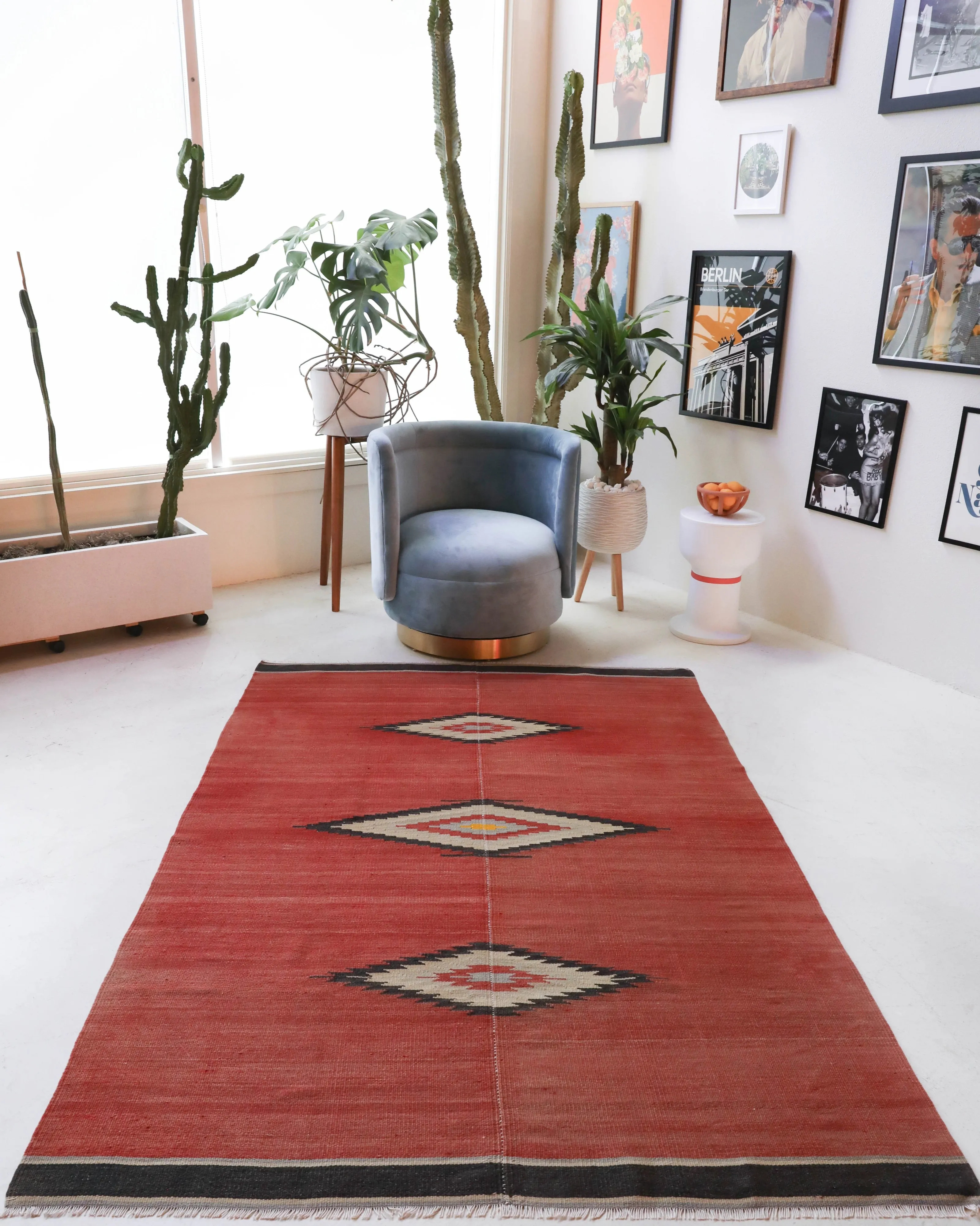 Vintage Canakkale Kilim Rug 4'9"x7'3"