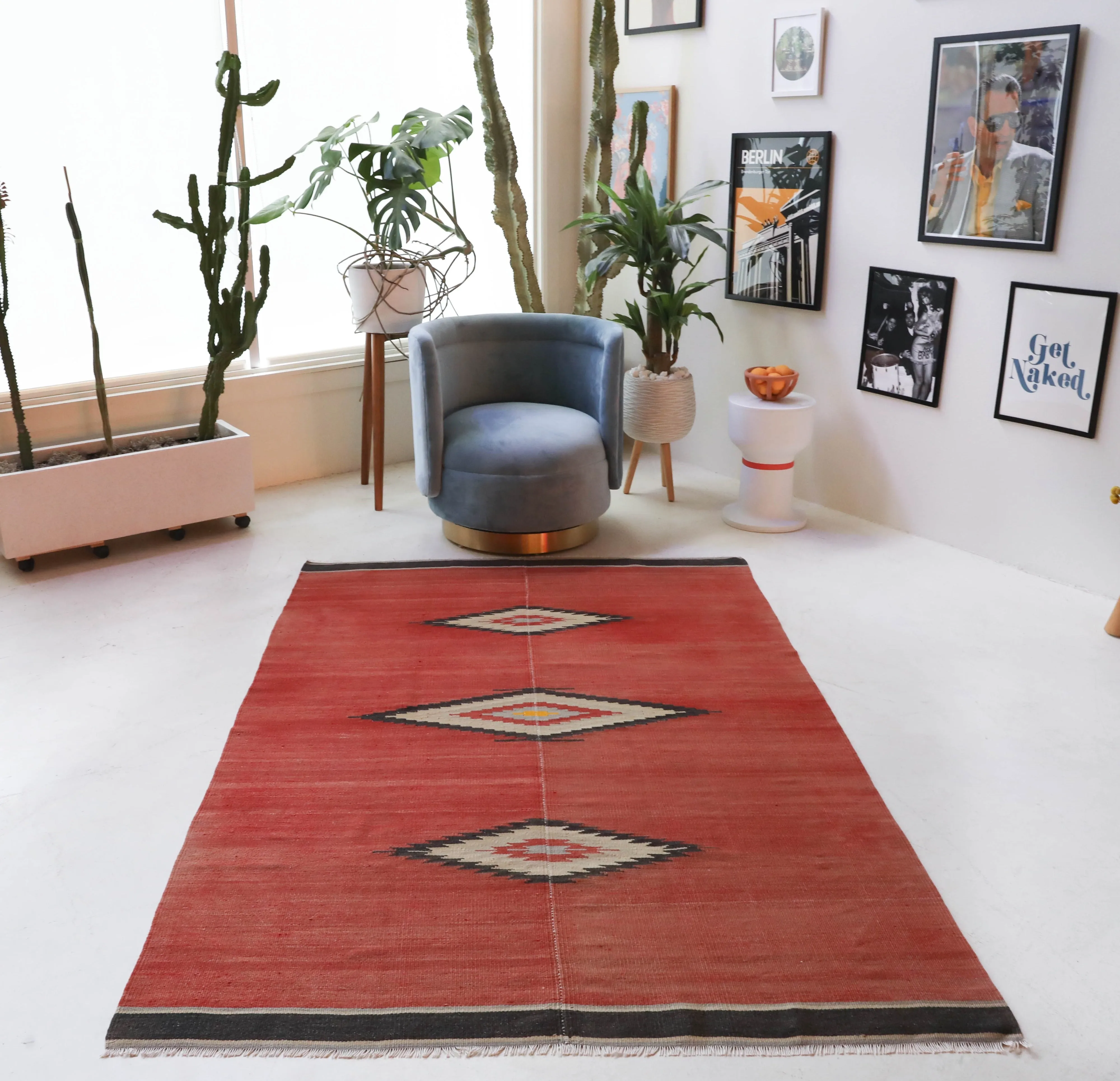 Vintage Canakkale Kilim Rug 4'9"x7'3"
